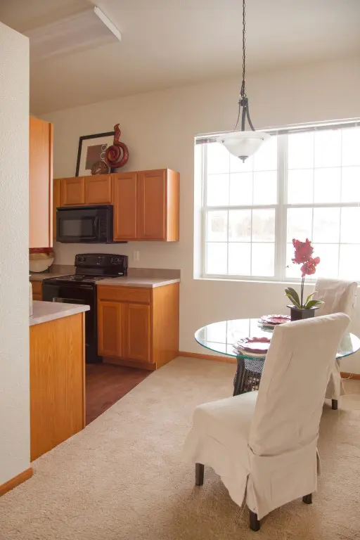 2 bedroom - dining and kitchen
